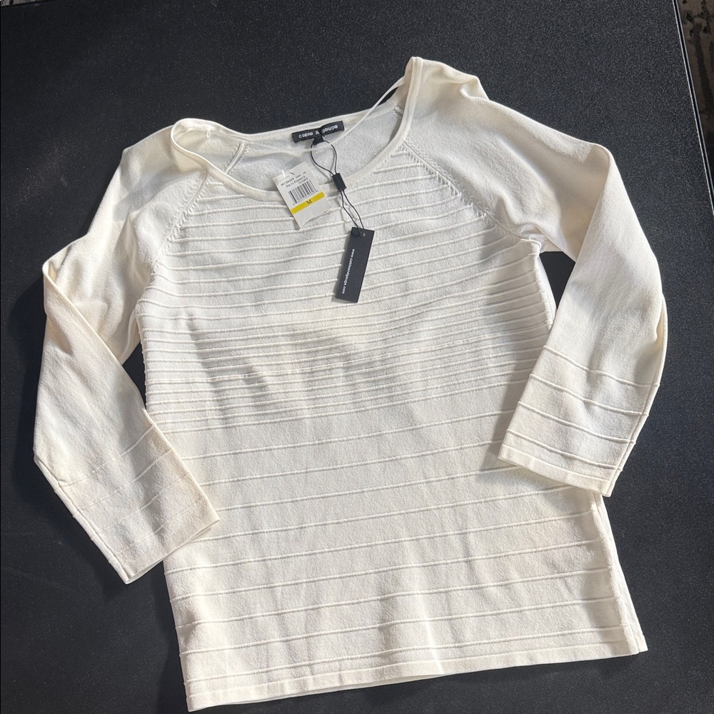 Cable & Gauge Cream Women's Top